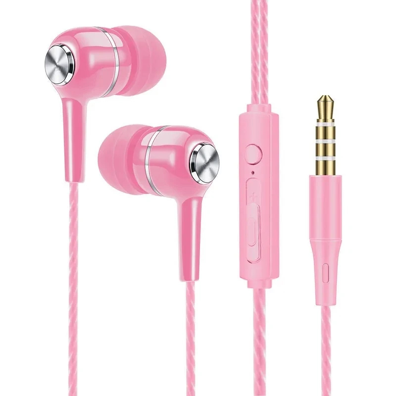 Wired Earphone Mic - Проводные наушники 3,5 мм, спортивные наушники-вкладыши,