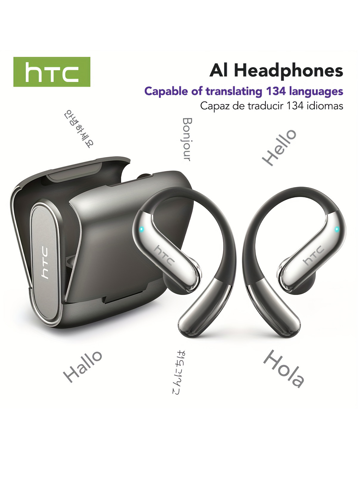 Noise Cancelling Headphone - Bluetooth-наушники с открытыми ушами HTC, 30-часовое