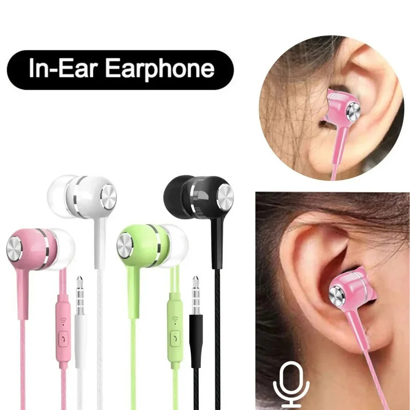 Wired Earphone Mic - 1/2/3/4 шт. проводные наушники-вкладыши 3,5 мм