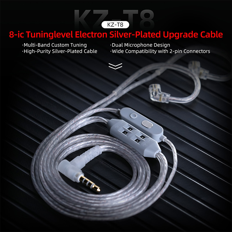 Предварительный заказ KZ T8 Ка – обзор и цена Wired Earphone Mic