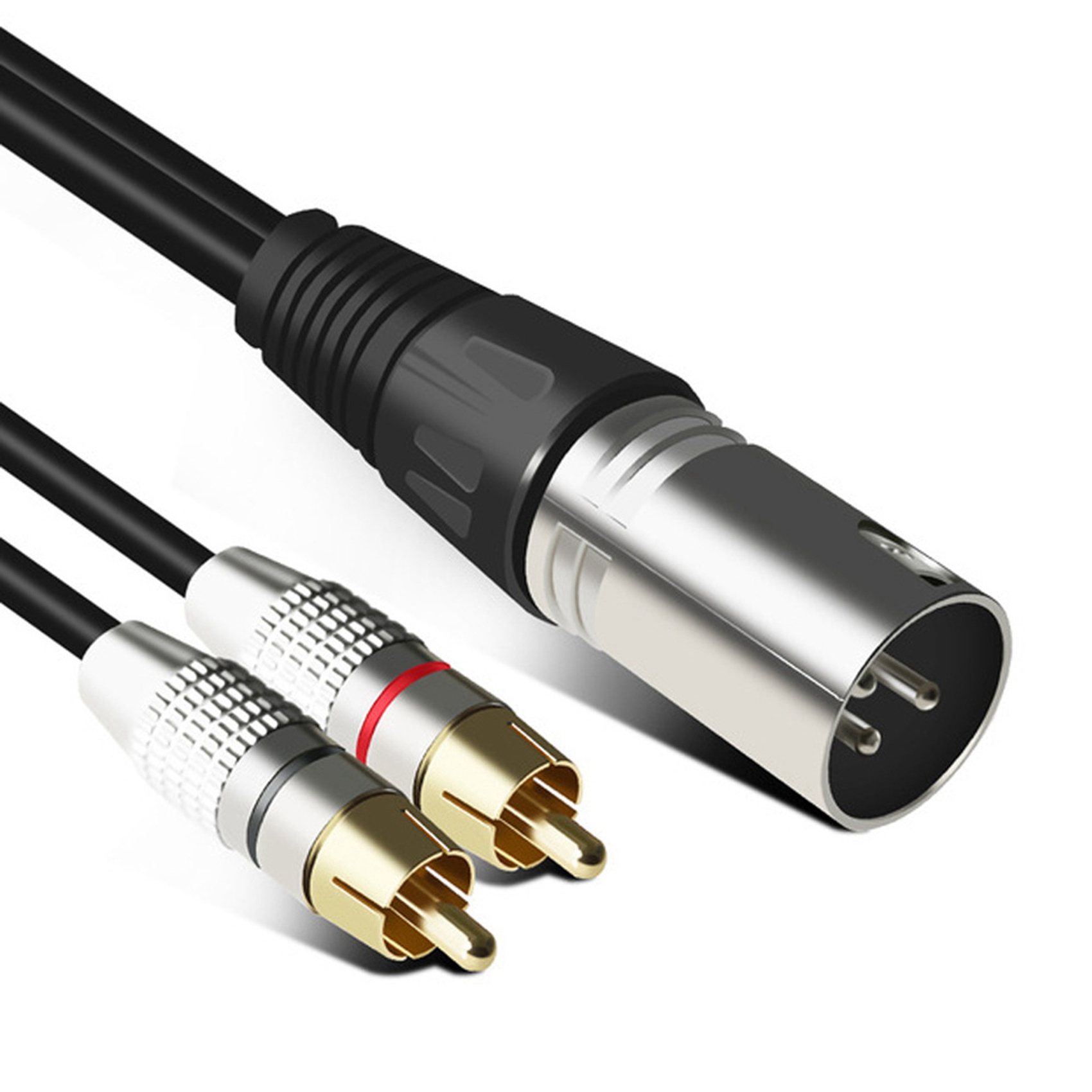 Штекер 1 XLR на 2 штекера RCA  – обзор и цена Audio Splitter Y