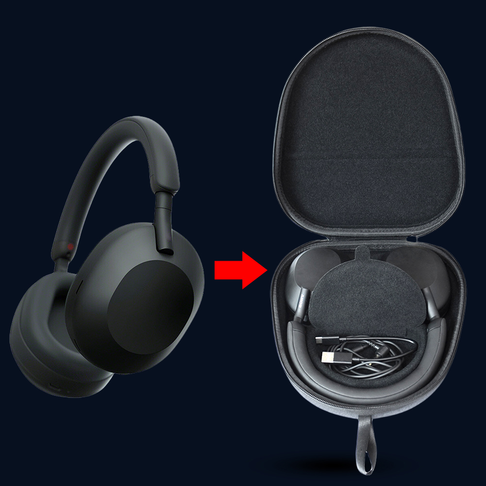 Жесткий защитный чехол из EVA  – обзор и цена Sony Headphone Wh-1000Xm5